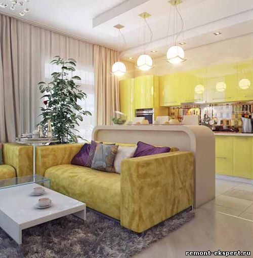 interior kitchen living room